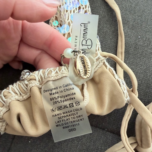 Beach Bunny Swimwear Crochet Seashell and Sequin Bikini - Picture 10 of 10